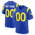 RedF Custom LA.Rams Royal Game Stitched Jerseys