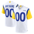 RedF Custom LA.Rams White Alternate Stitched Jerseys