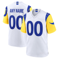 RedF Custom LA.Rams White Game Stitched Jerseys