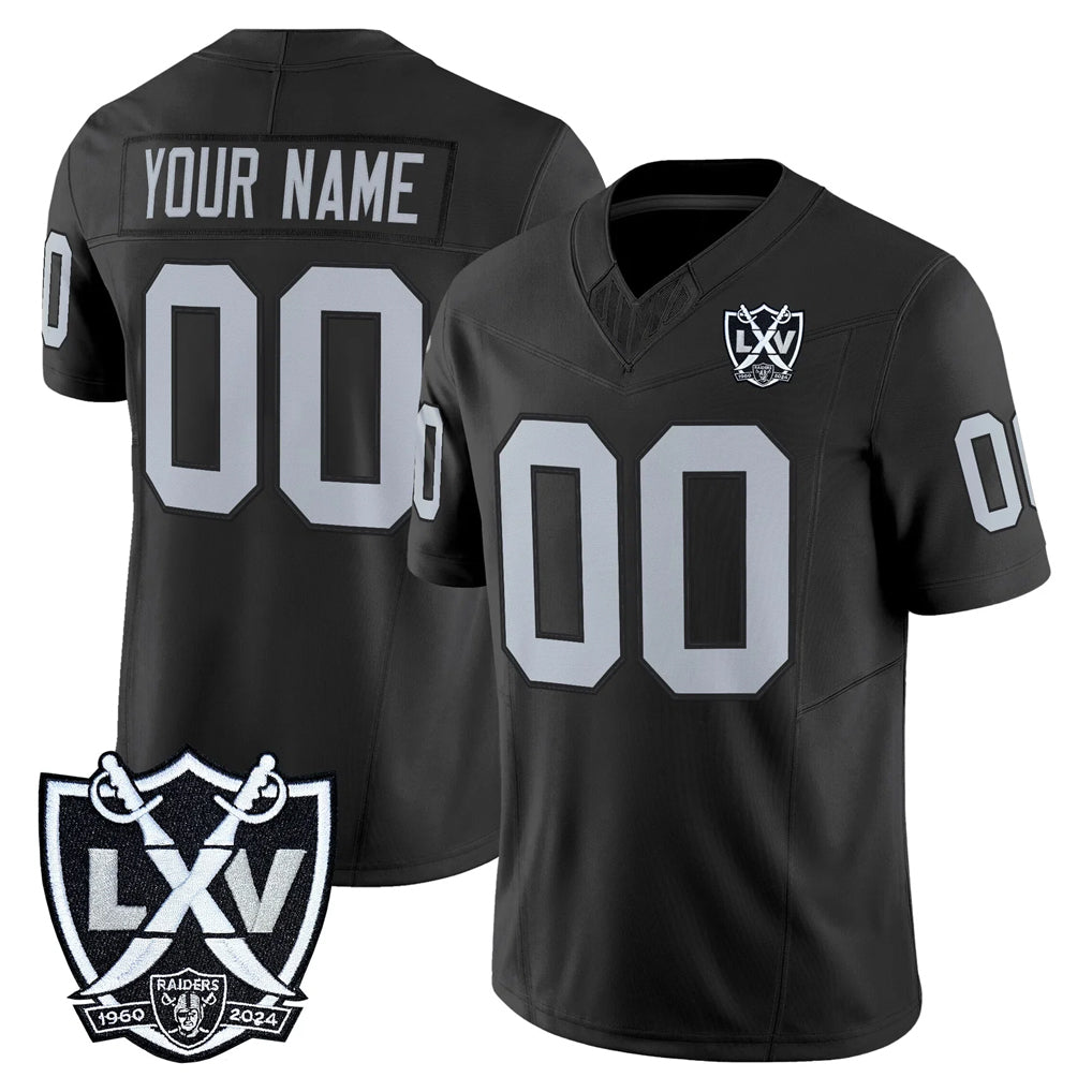 RedF Custom LV.Raiders Black 2026 Vapor Limited Home Game Any Name & Numbers Stitched Jerseys