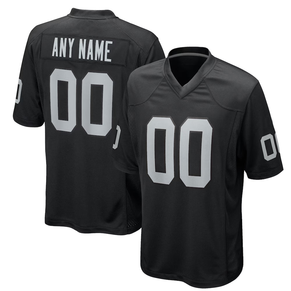 RedF Custom LV.Raiders Black Home Game Stitched Jerseys