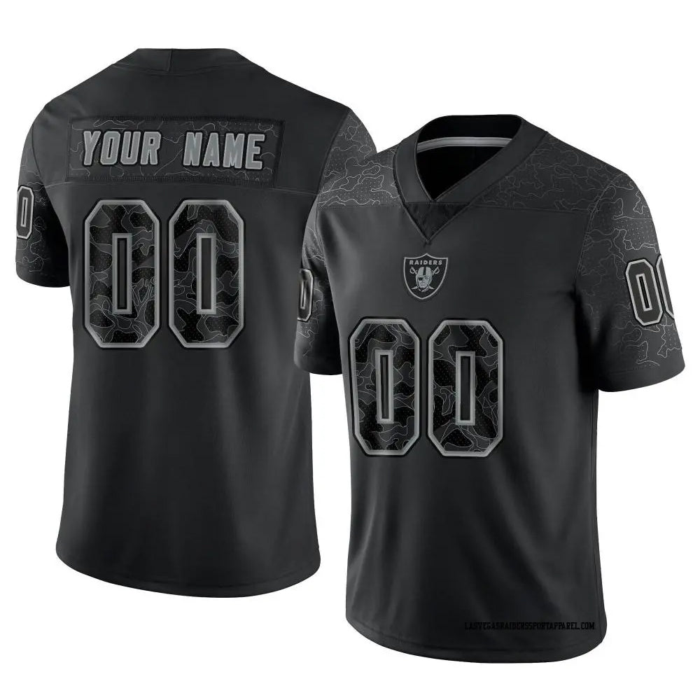 RedF Custom LV.Raiders Black RFLCTV Limited Stitched Jerseys