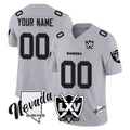 RedF Custom LV.Raiders Gray 65th Anniversary Vapor Limited Home Game Any Name & Numbers Stitched Jerseys