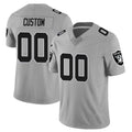 RedF Custom LV.Raiders Gray Limited Vapor F.U.S.E. Home Game Stitched Jerseys