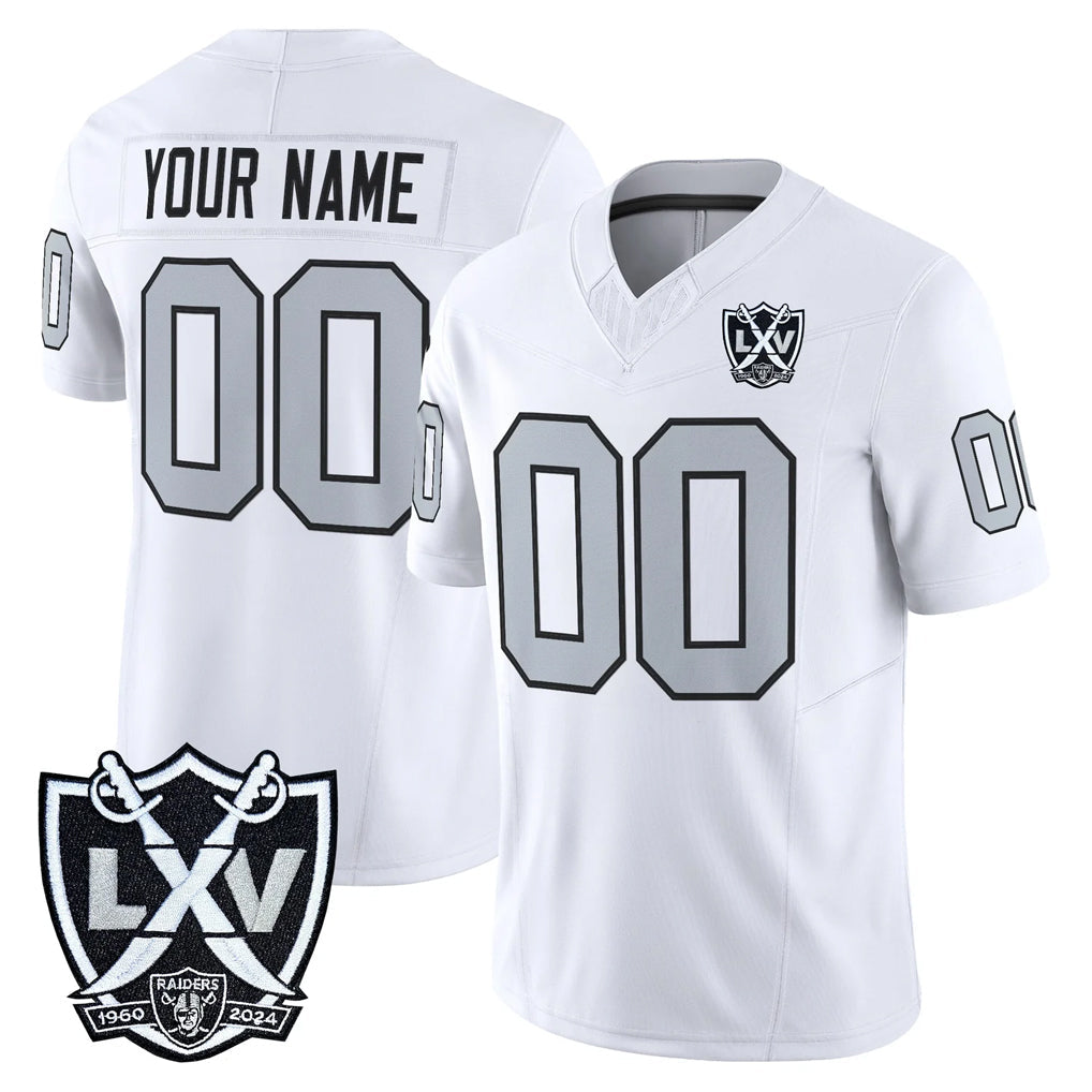 RedF Custom LV.Raiders White 2026 Vapor Limited Home Game Any Name & Numbers Stitched Jerseys