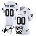 RedF Custom LV.Raiders White 65th Anniversary Vapor Limited Home Game Any Name & Numbers Stitched Jerseys