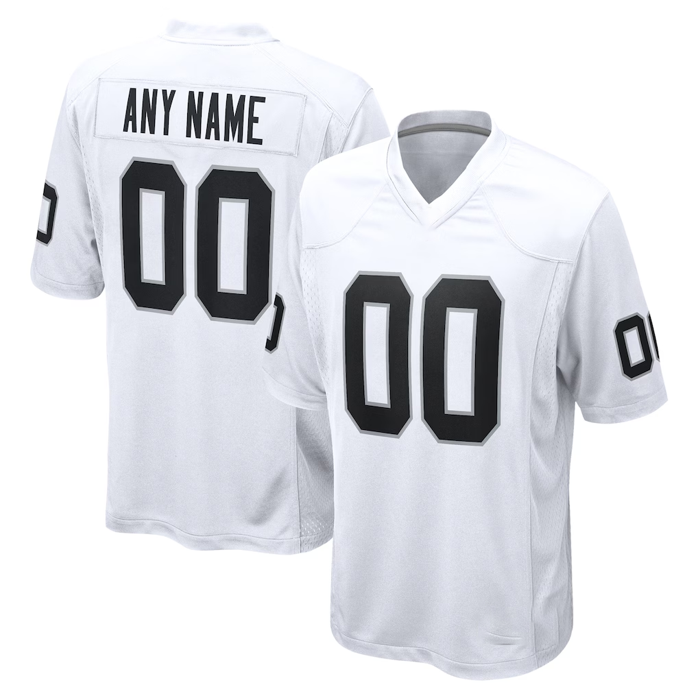 RedF Custom LV.Raiders White Team Stitched Jerseys