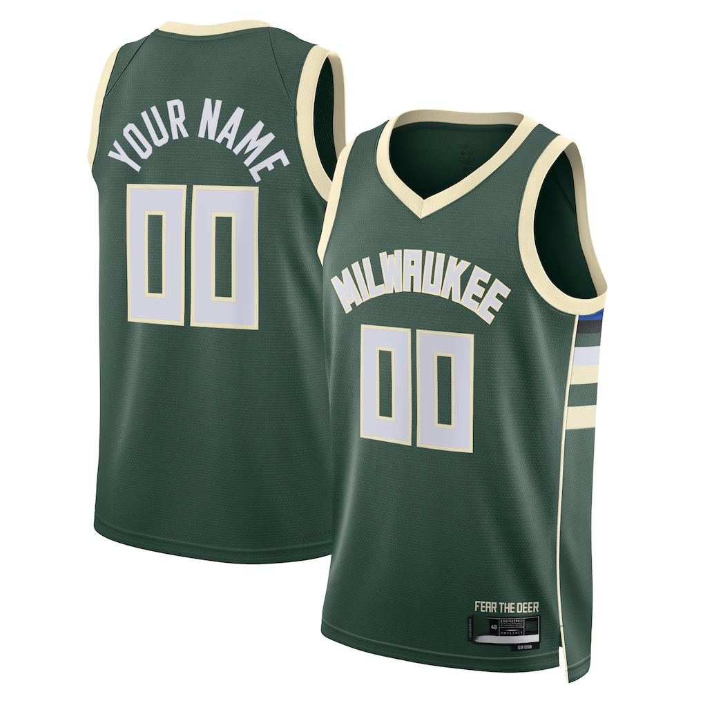 RedFS Custom M.Bucks White Fast Break Jerseys - Association Edition
