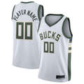 RedFS Custom M.Bucks White 202021 Swingman Custom Jerseys - Association Edition