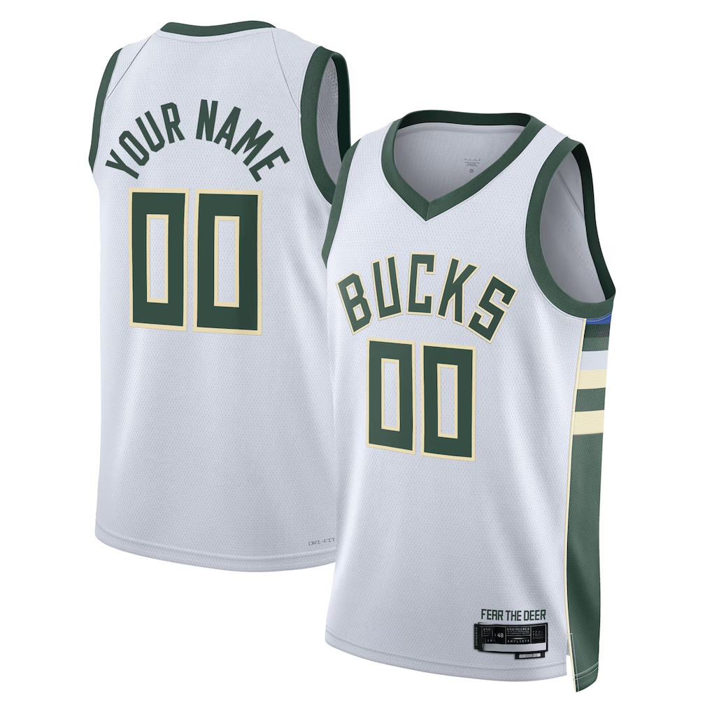 RedFS Custom M.Bucks White Swingman Jerseys - Association Edition