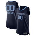 RedF Custom M.Grizzlies Navy 202021 Authentic Stitched Jerseys- Icon Edition