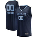 RedF Custom M.Grizzlies Navy Fast Break Replica Stitched Jerseys - Icon Edition