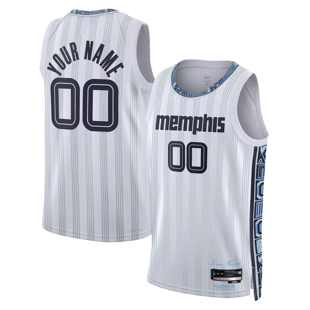 RedF Custom M.Grizzlies White 202526 City Edition Swingman Stitched Jerseys