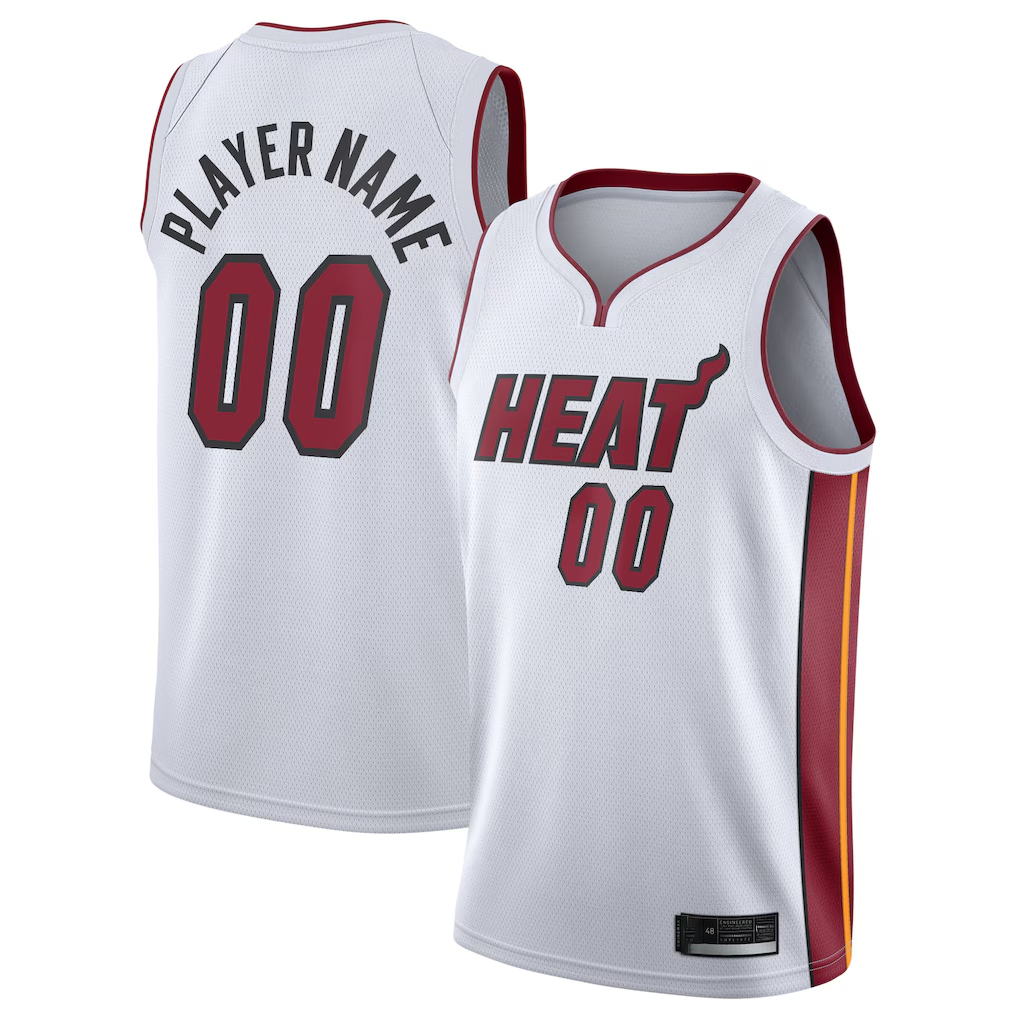 RedFS Custom M.Heat White 202021 Swingman Jerseys - Association Edition