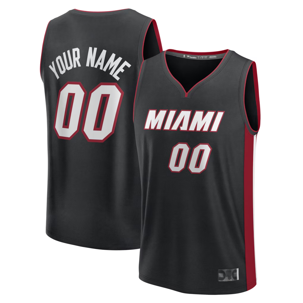 RedFS Custom M.Heat  Black Fast Break Jerseys - Icon Edition