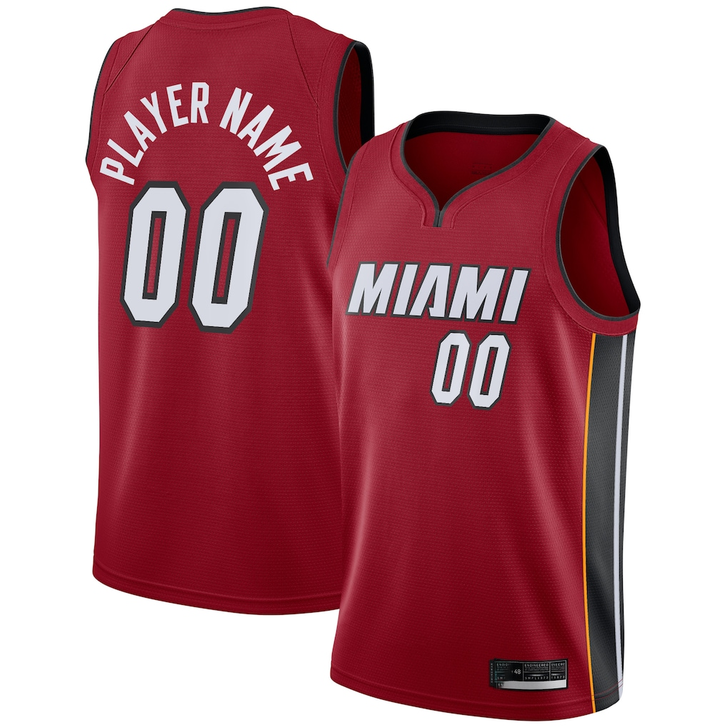RedFS Custom M.Heat Heat Jordan Brand Red Swingman Jerseys - Statement Edition
