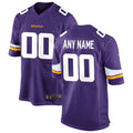 RedF Custom MN.Vikings Purple Game Home Stitched Jerseys