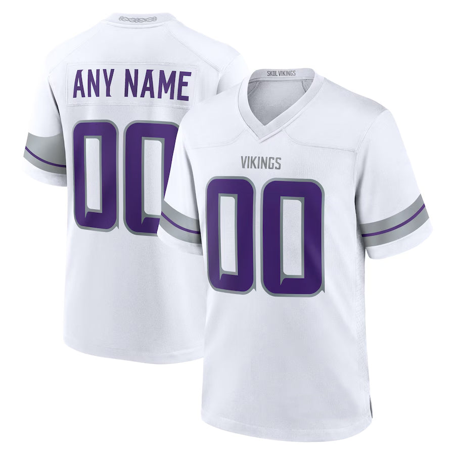 RedF Custom MN.Vikings White Alternate Game Stitched Jerseys