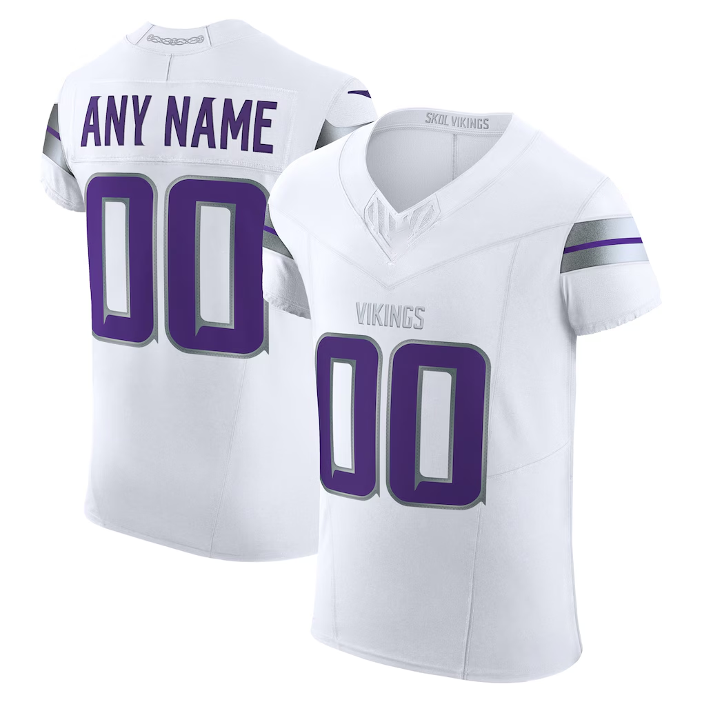 RedF Custom MN.Vikings White Vapor F.U.S.E. Elite Stitched Jerseys