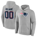 RedF Custom NE.Patriots Gray Team Authentic Personalized Name & Number Hoodie Stitched Jerseys
