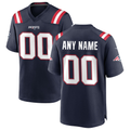 RedF Custom NE.Patriots  Navy Custom Game Stitched Jerseys