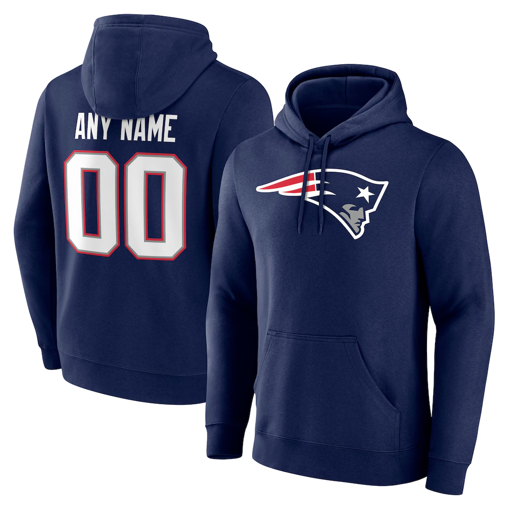 RedF Custom NE.Patriots Team Authentic Personalized Name & Number Hoodie Stitched Jerseys
