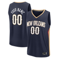 RedF Custom NO.Pelicans Navy Fast Break Stitched Jerseys- Icon Edition