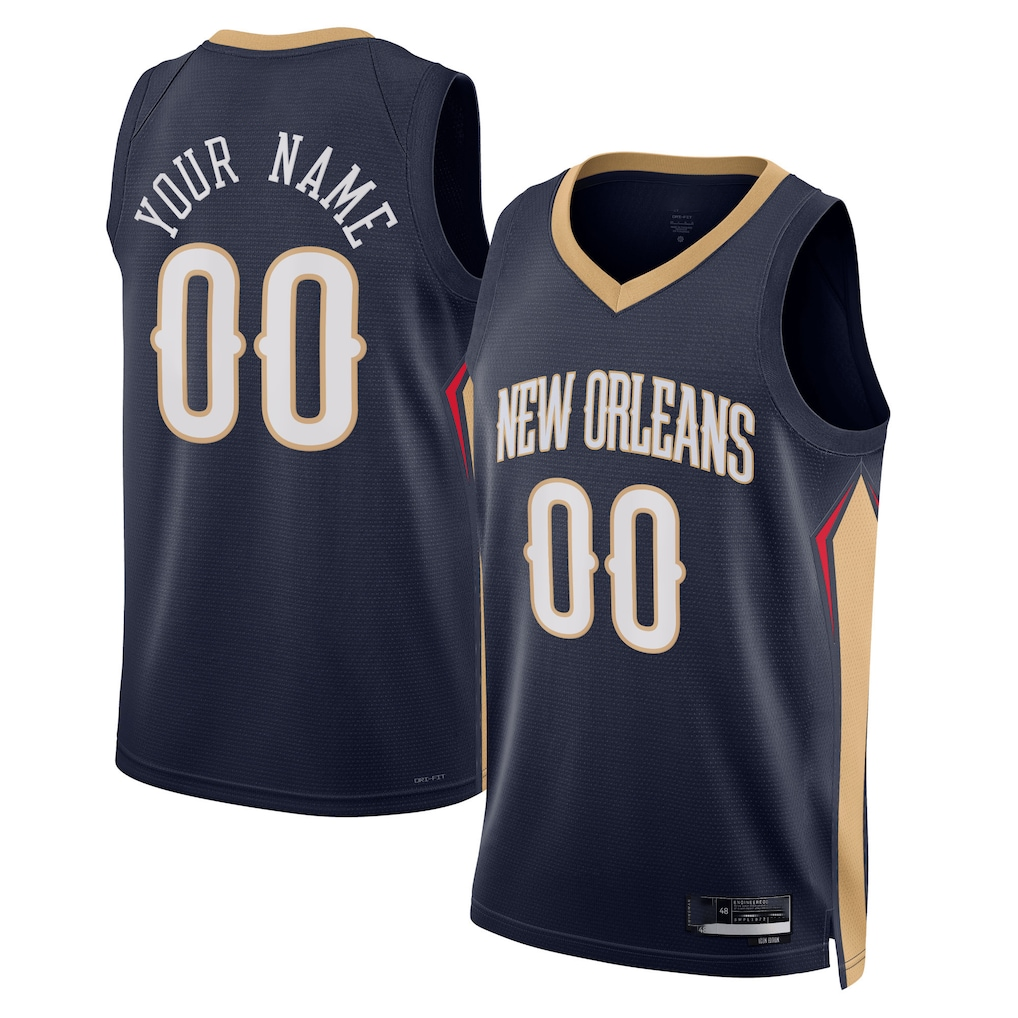 RedF Custom NO.Pelicans Navy 202223 Swingman Stitched Jerseys- Icon Edition
