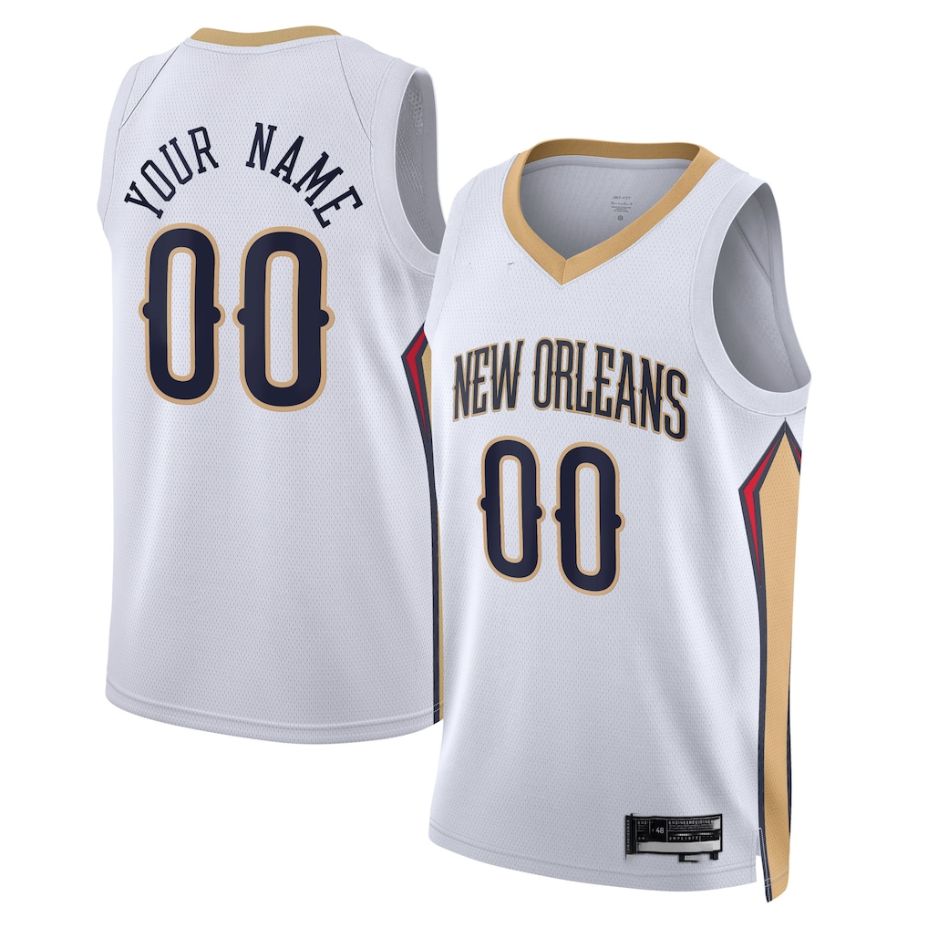 RedF Custom NO.Pelicans White Swingman Stitched Jerseys- Association Edition