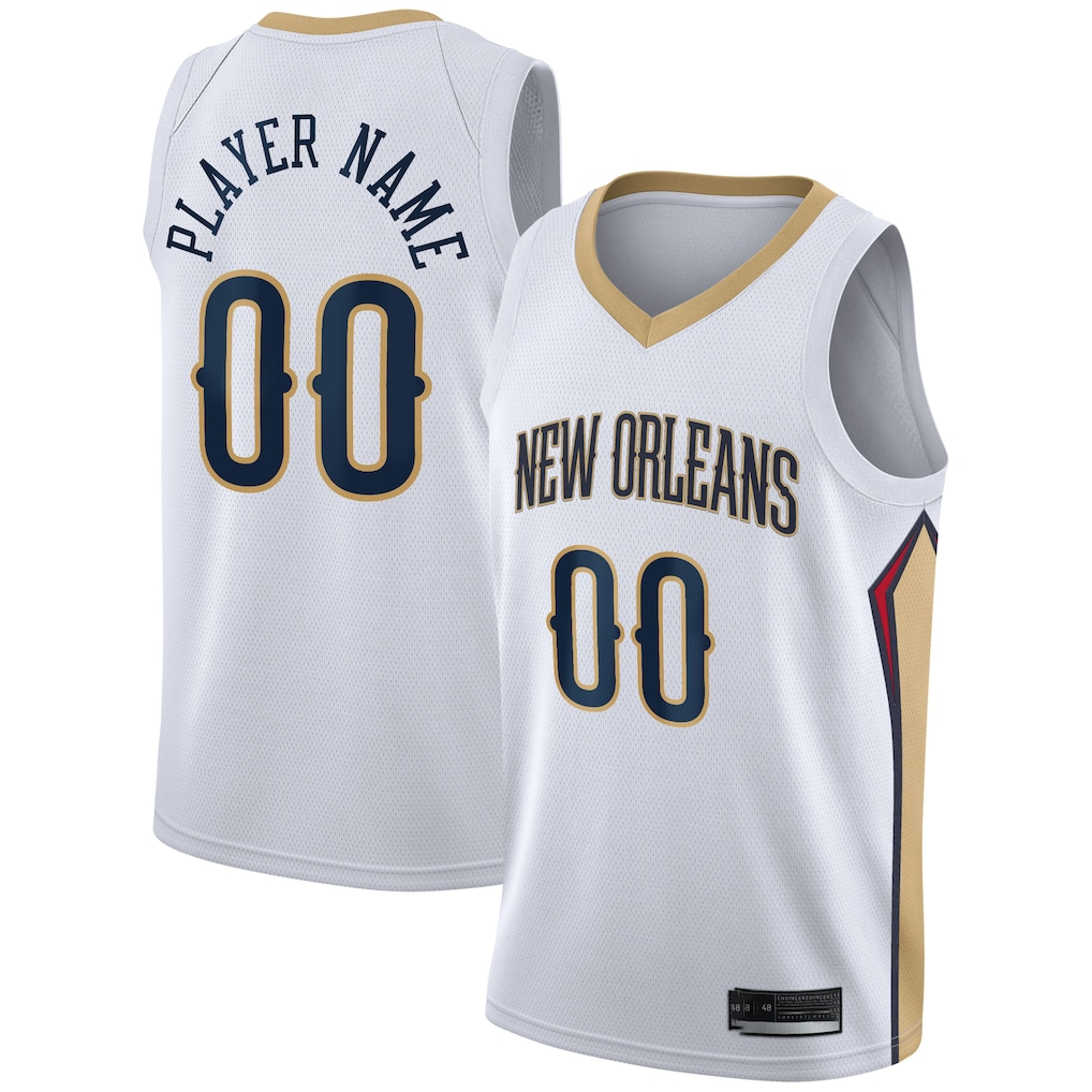 RedF Custom NO.Pelicans Red Fast Break Stitched Jerseys- Statement Edition