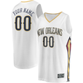 RedF Custom NO.Pelicans White Fast Break Stitched Jerseys- Association Edition