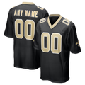 RedF Custom NO.Saints Black Game Stitched Jerseys