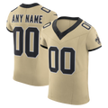 RedF Custom NO.Saints Gold Alternate Vapor F.U.S.E. Elite Stitched Jerseys