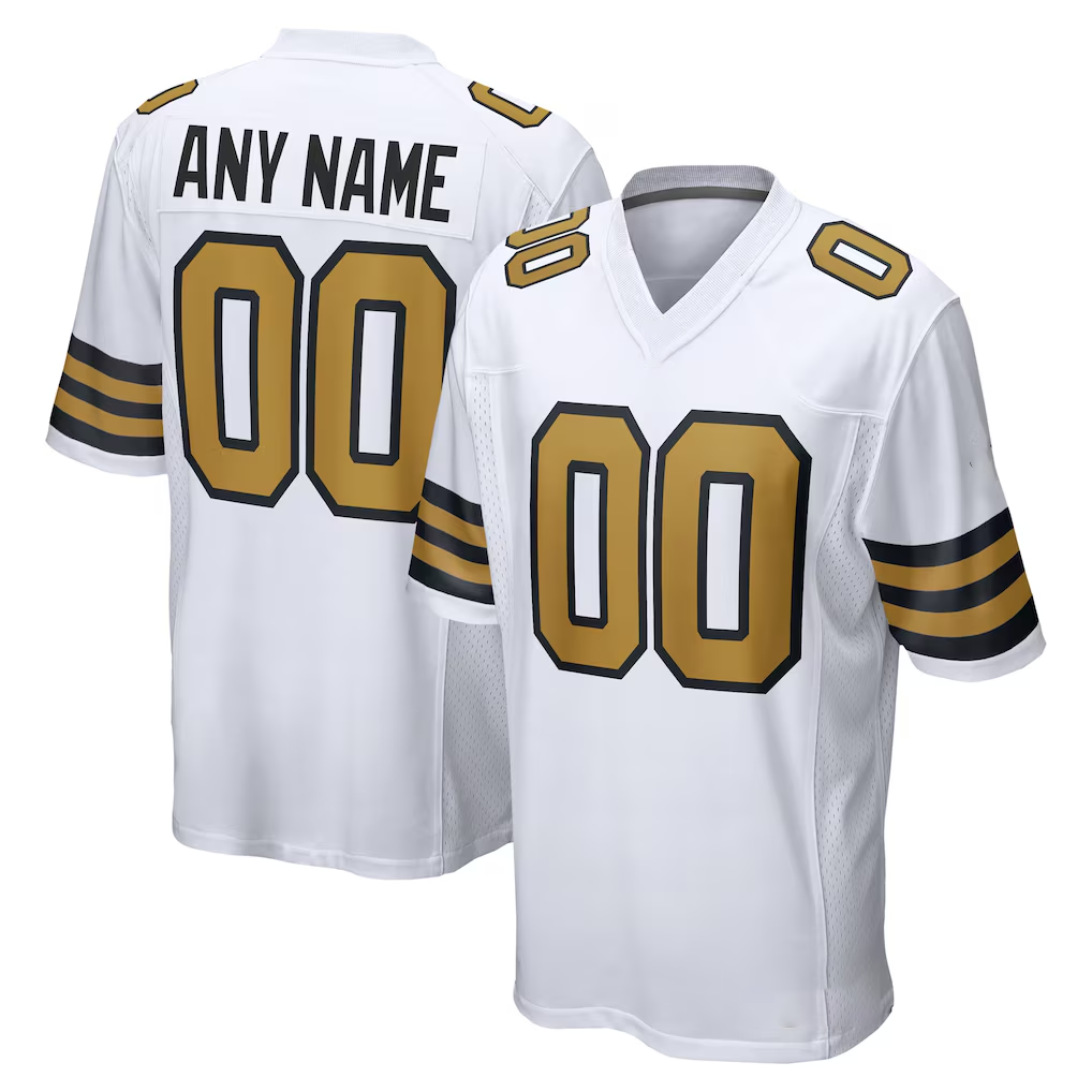 RedF Custom NO.Saints White Alternate Stitched Jerseys