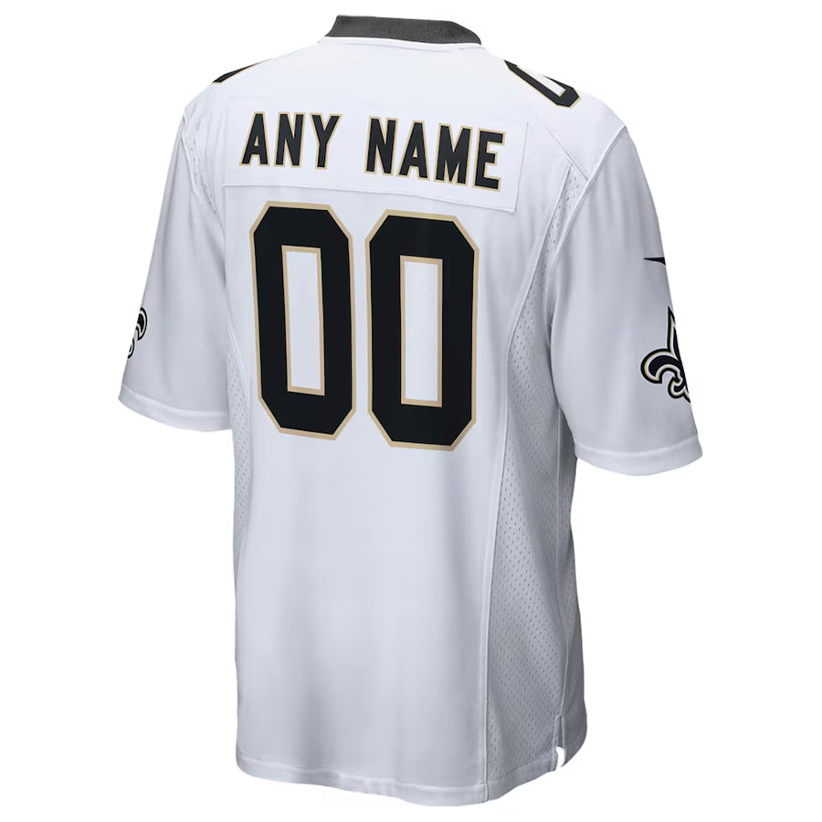 RedF Custom NO.Saints White Home Game Stitched Jerseys