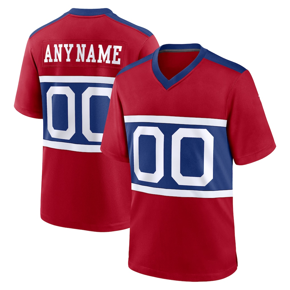 RedF Custom NY.Giants Century Red Alternate Game Stitched Jerseys