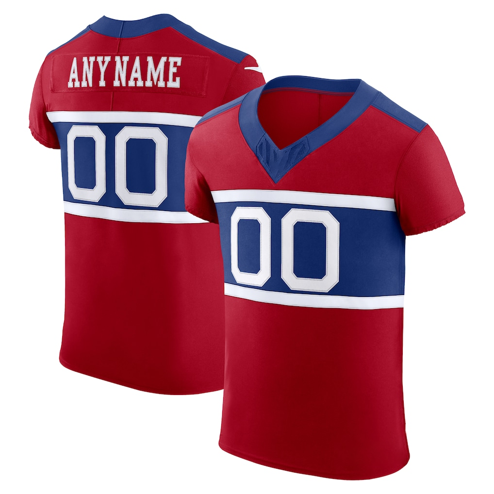 RedF Custom NY.Giants Red Alternate Vapor F.U.S.E. Elite  Stitched Jerseys