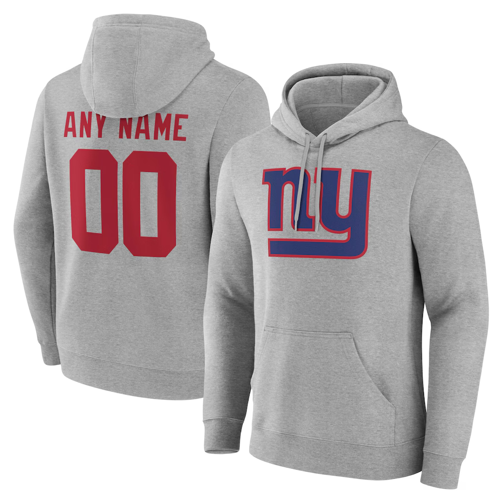 RedF Custom NY.Giants Authentic Personalized Name & Number Hoodie Stitched Jerseys