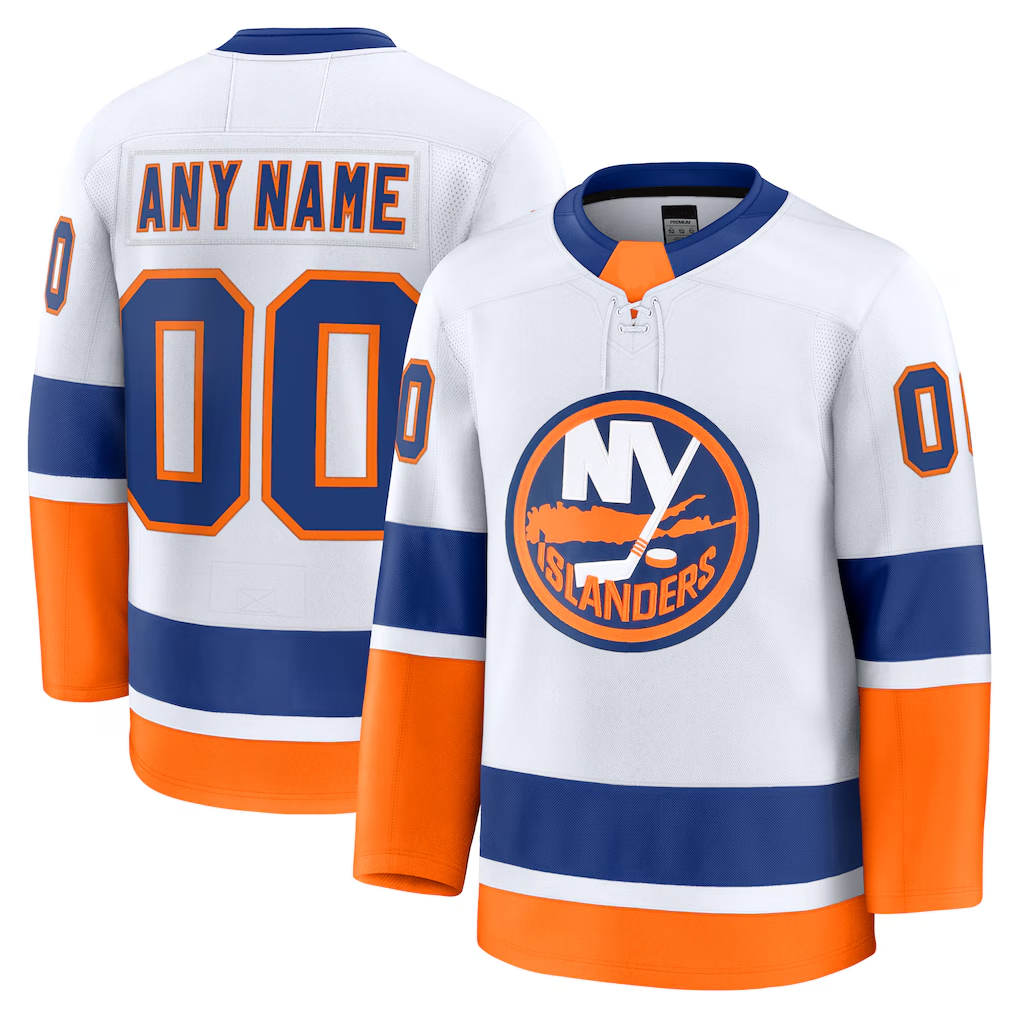 RedF Custom NY.Islanders White Away Premium Jerseys