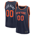 RedF Custom NY.Knicks Navy Fast Break Jerseys - Statement Edition
