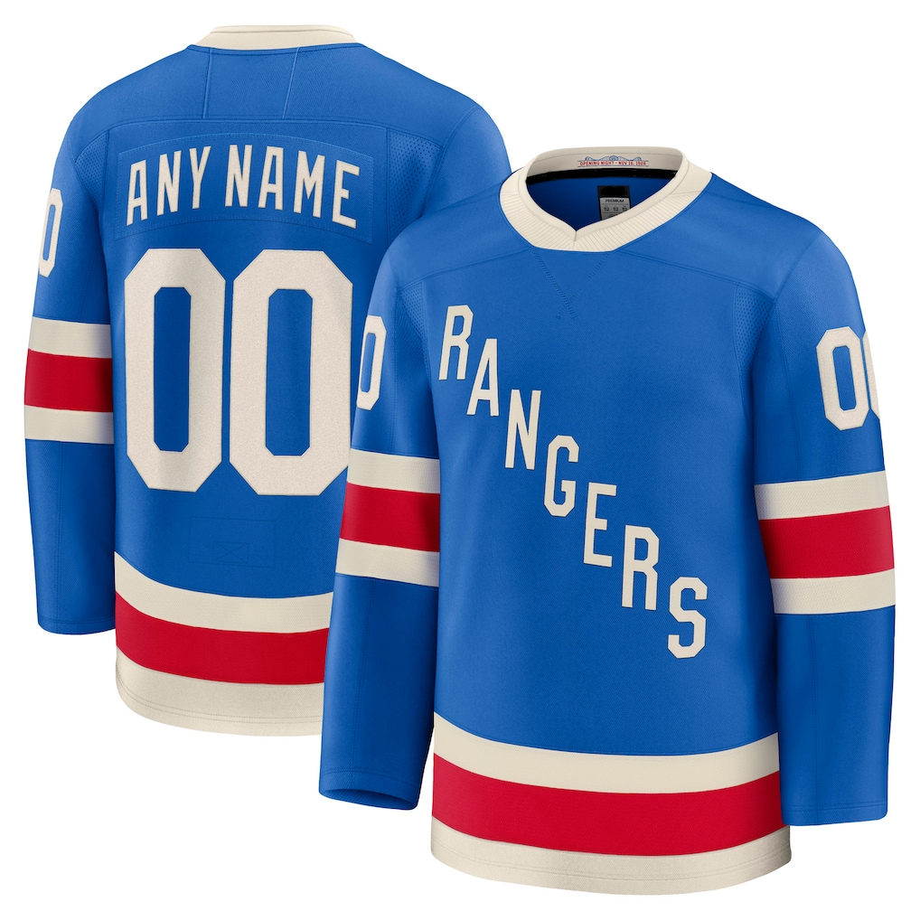 RedF Custom NY.Rangers Blue Centennial Premium Jerseys