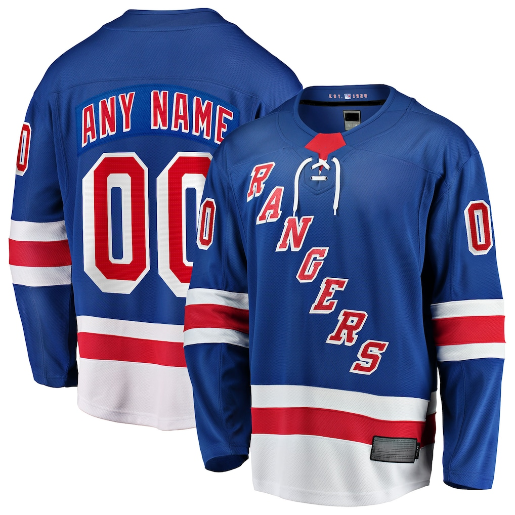 RedF Custom NY.Rangers Blue Home Breakaway Jerseys
