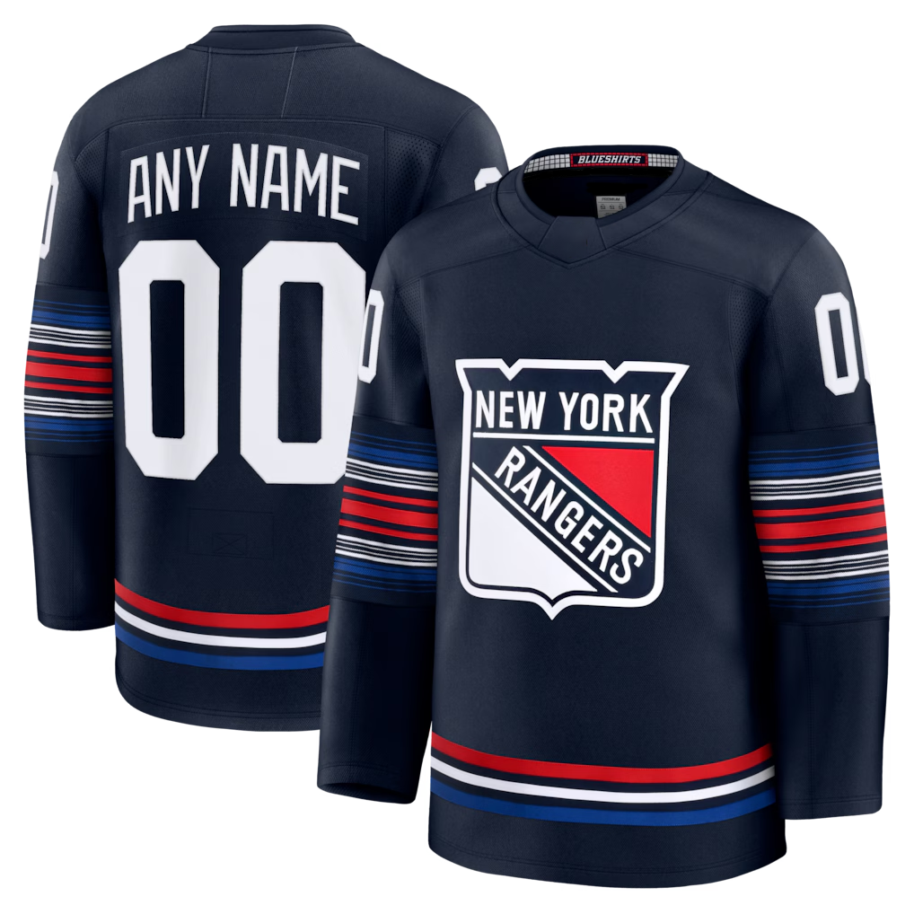 RedF Custom NY.Rangers Navy Alternate Premium Jerseys