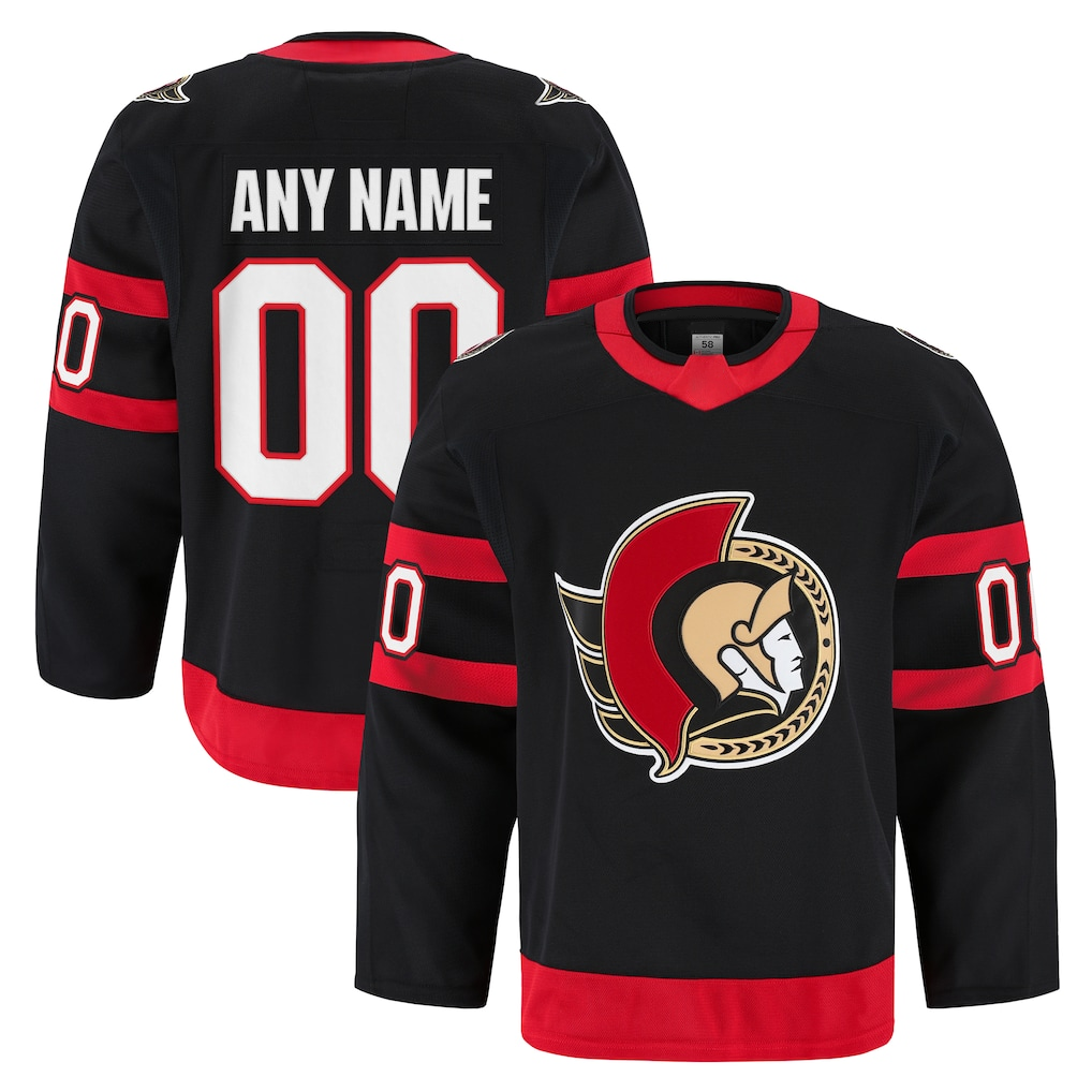 RedF Custom O.Senators Black Home Authentic Pro Jerseys