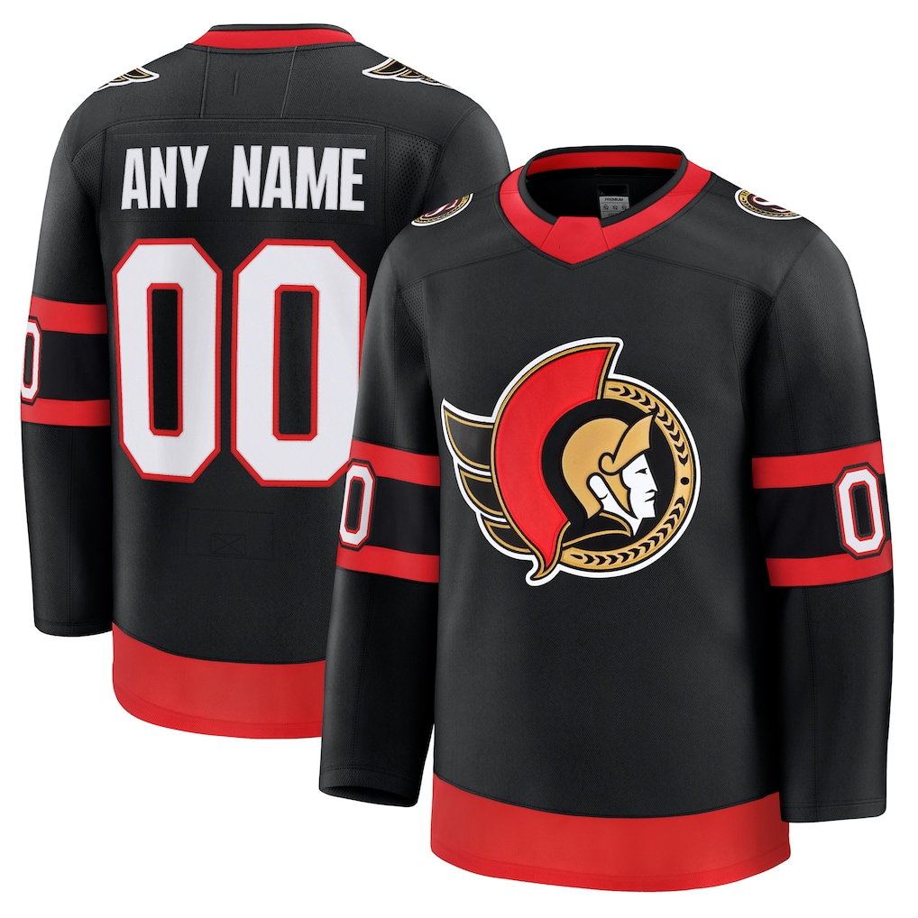 RedF Custom O.Senators Black Home Premium Jerseys