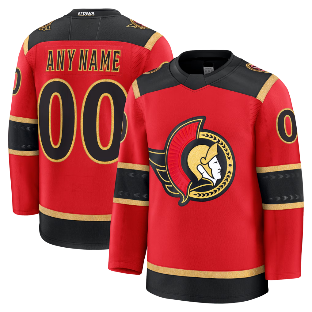 RedF Custom O.Senators Red Alternate Premium Jerseys