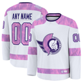 RedF Custom O.Senators White 2024 Hockey Fights Cancer Practice Jerseys
