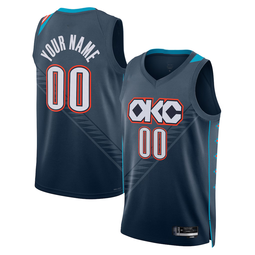 RedF Custom OC.Thunder Blue 202526 City Edition Swingman Stitched Jerseys