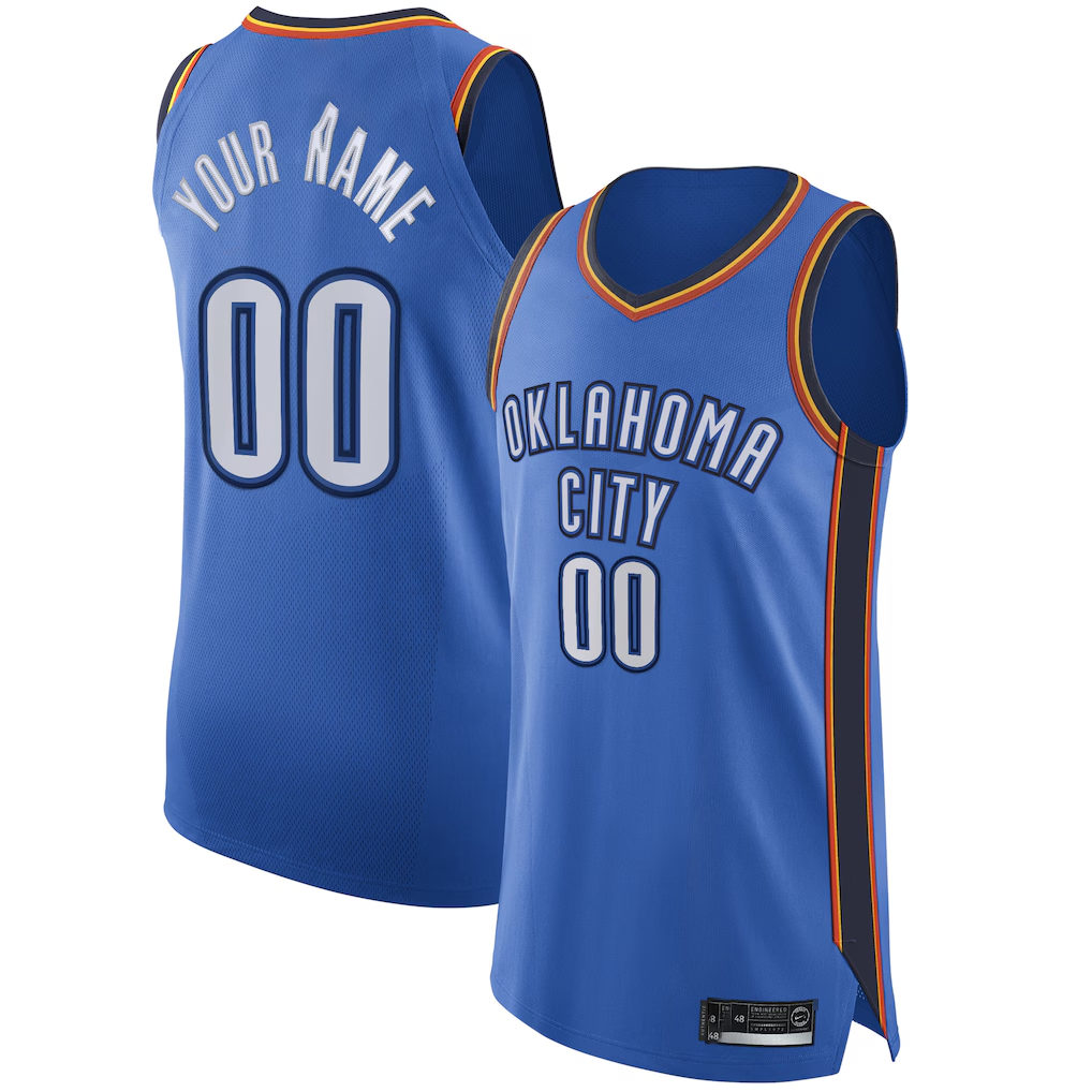 RedF Custom OC.Thunder Blue Authentic Stitched Jerseys - Icon Edition