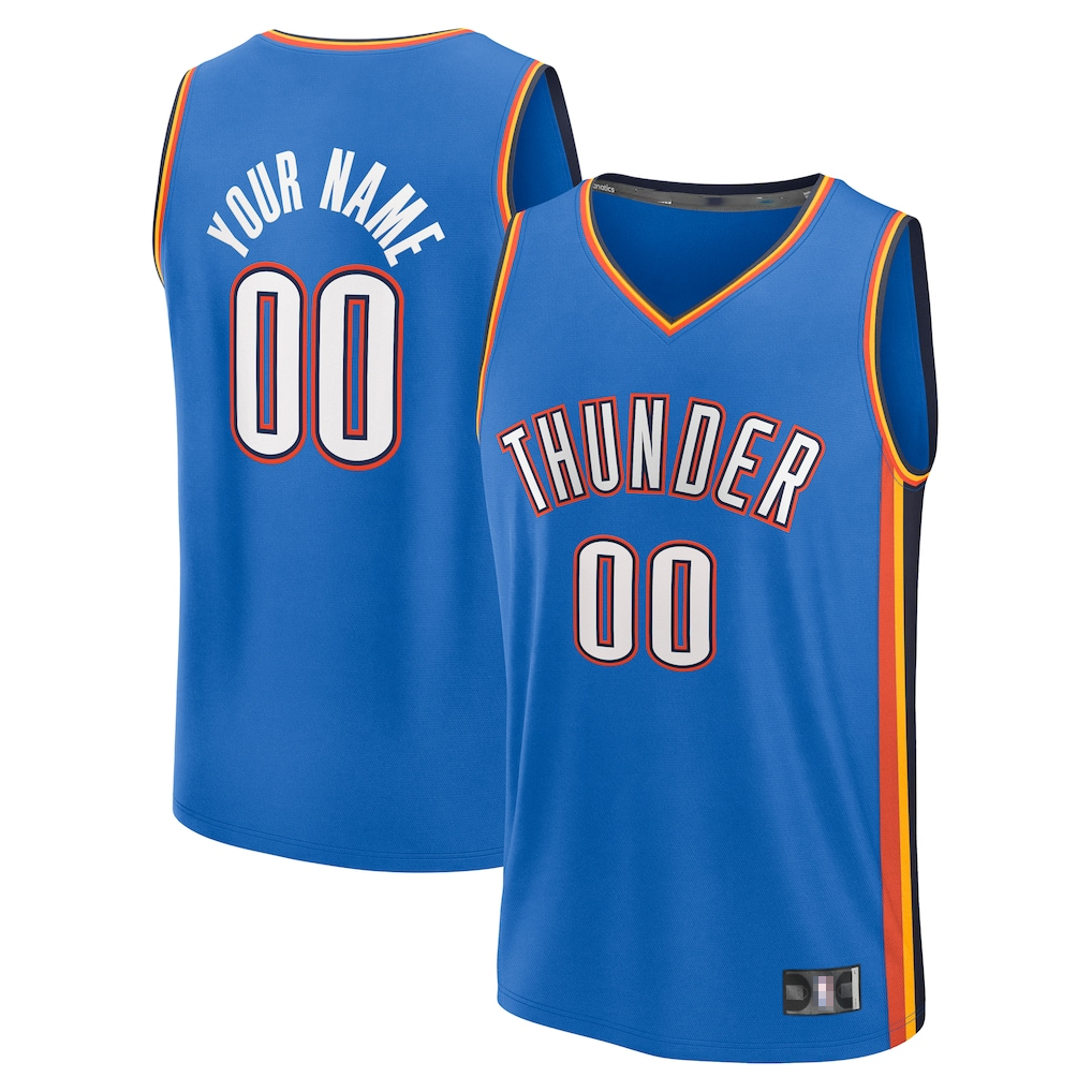 RedF Custom OC.Thunder Blue Fast Break Stitched Jerseys - Icon Edition